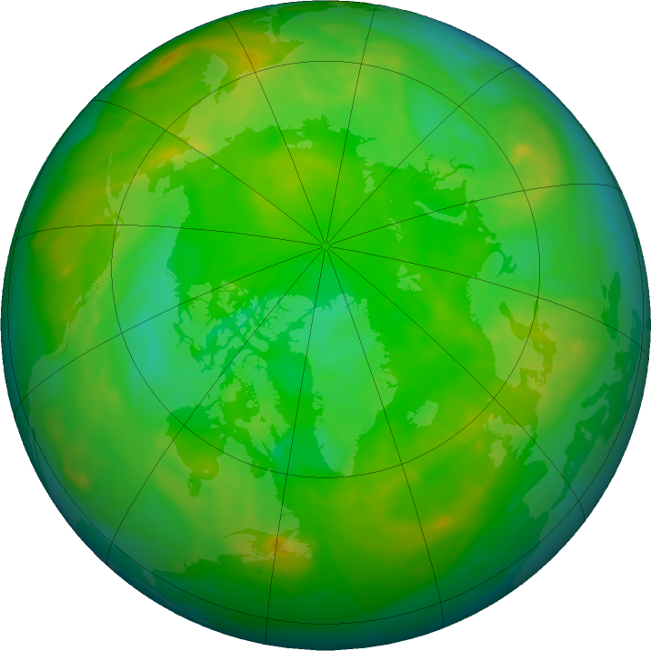 Arctic ozone map for 20 June 2011